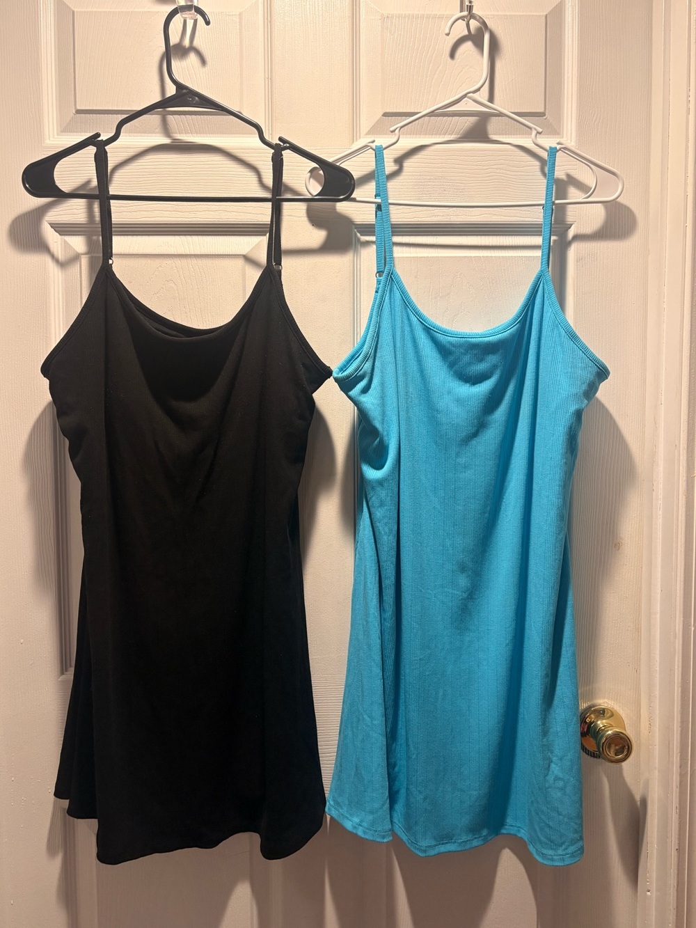 Women's SO Scoop Neck Camisole Dress - Black and Turquoise-XXL(2)